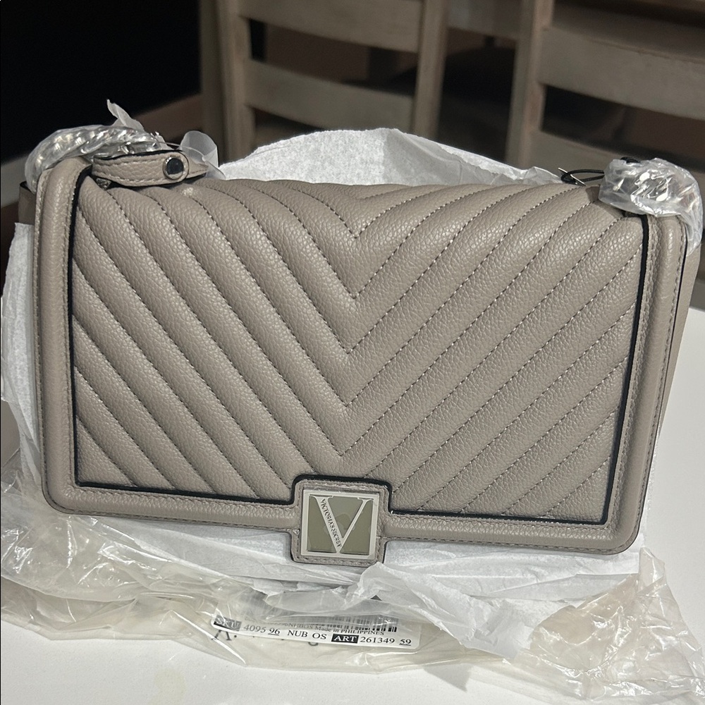 Victoria's Secret Taupe Quilted Wristlet